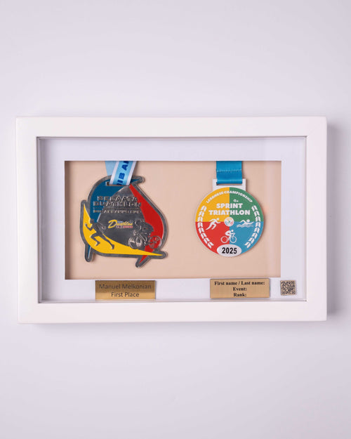 VO2 Memoir medal display frame - duo edition - handcrafted Beirut Lebanon